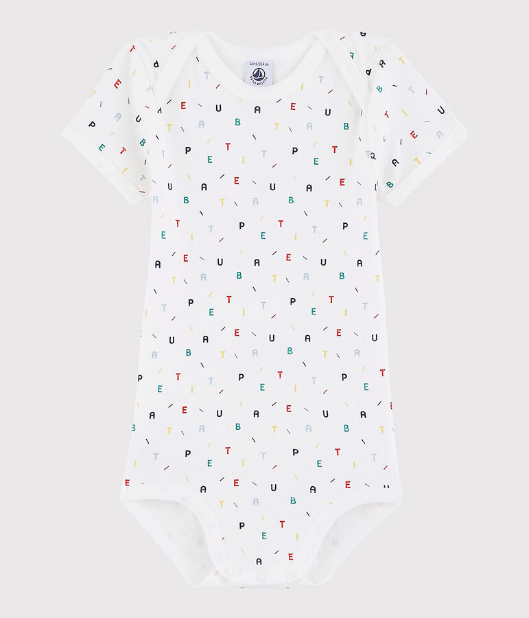 Unisex Babies' Short-Sleeved Bodysuit white/multicolor