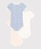 Babies' Short-Sleeved Floral Cotton Bodysuits - 3-Pack variante 1