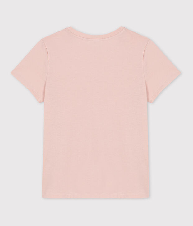 Women's Straight Fit Organic Cotton Round Neck T-Shirt pink