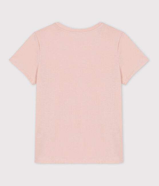 Women's Straight Fit Organic Cotton Round Neck T-Shirt SALINE pink