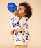 Children's unisex printed fleece sweatshirt AVALANCHE white/NEWBLEU