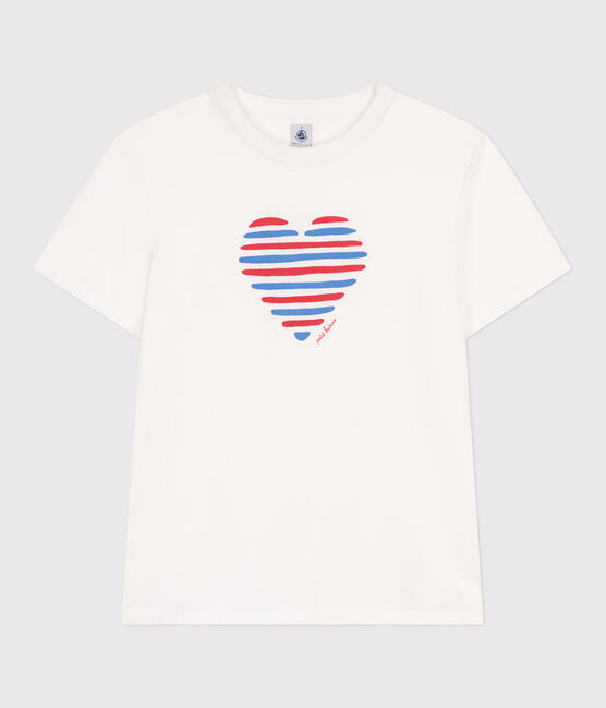 Women's Straight cotton T-Shirt MARSHMALLOW white
