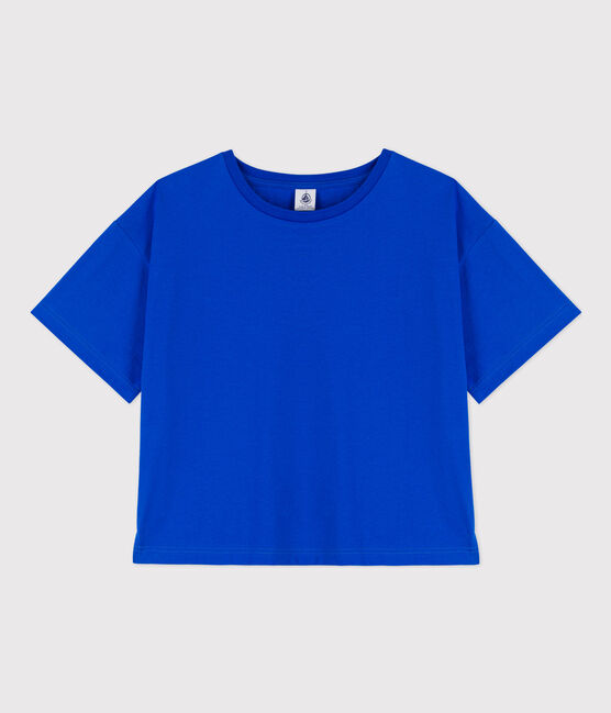 Women's Boxy Cotton T-Shirt PERSE blue