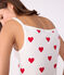 Women's cotton babydoll nightdress MARSHMALLOW white/TERKUIT red