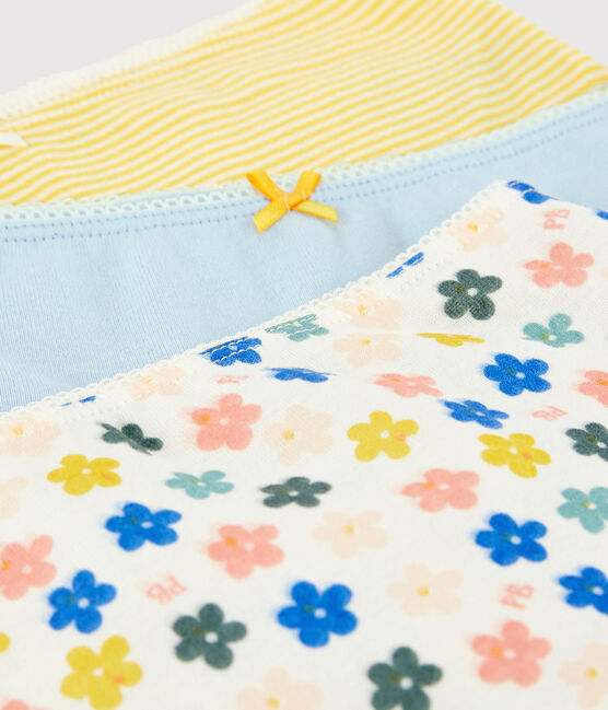 Girls' Glow-In-The-Dark Floral Cotton Hipsters - 3-Pack variante 1