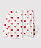 Children's Hearts Print Fleece Pyjamas MARSHMALLOW white/TERKUIT red