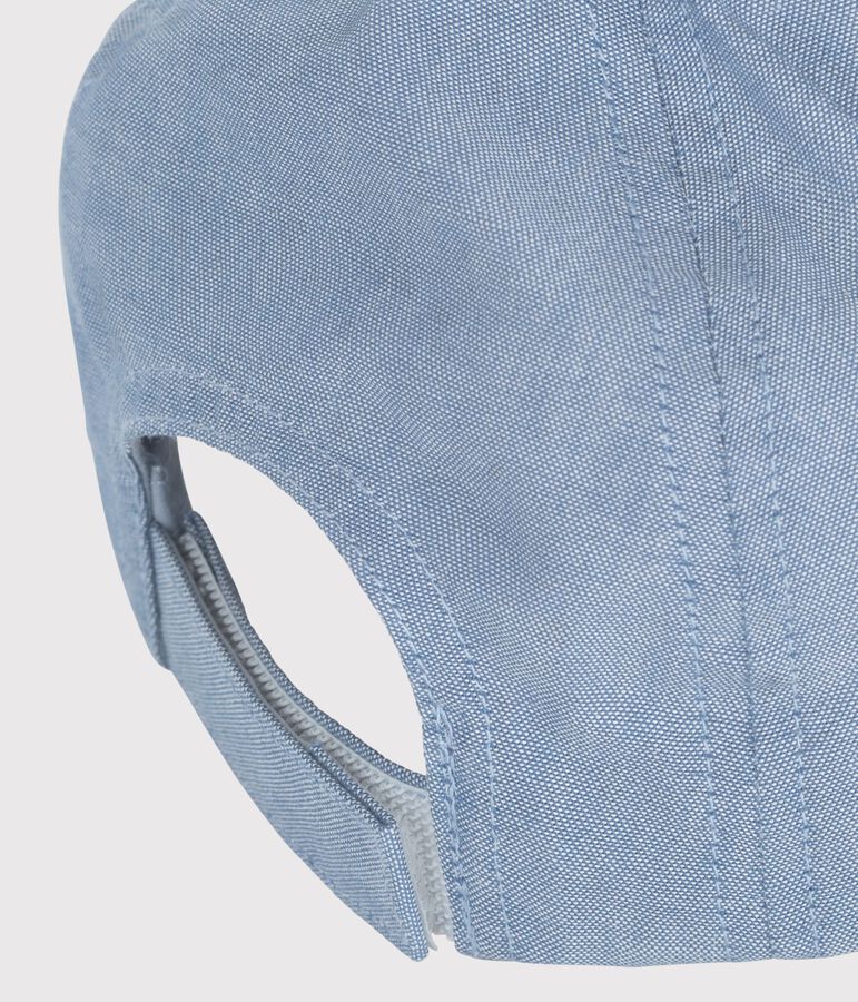 Babies' Petit Bateau cap in light-coloured denim BLEU CLAIR blue