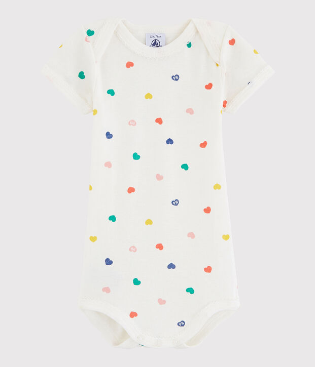 Baby Girls' Short-Sleeved Bodysuit white/multicolor