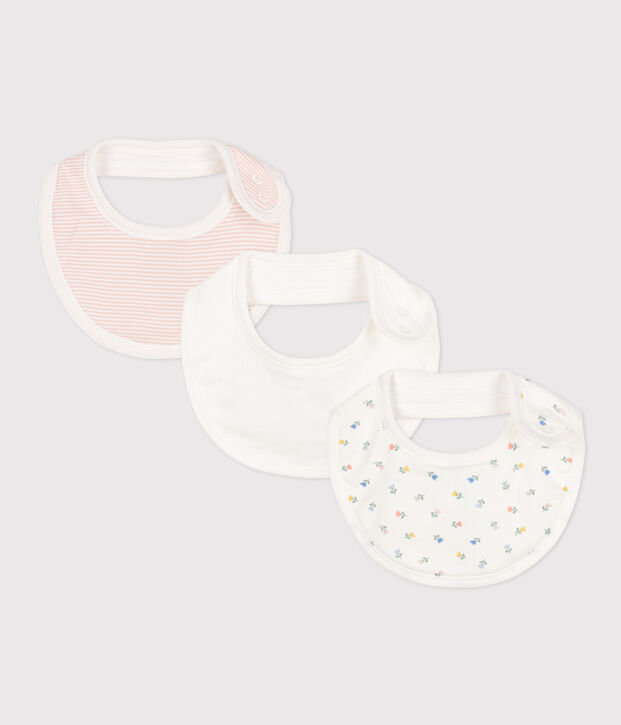 Printed Cotton Bibs - Pack of 3 multicolor