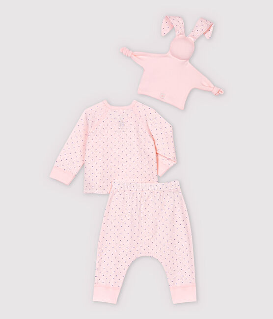 Baby Girls' Pink Organic Cotton Clothing - 3-Pack FLEUR pink/EDNA blue