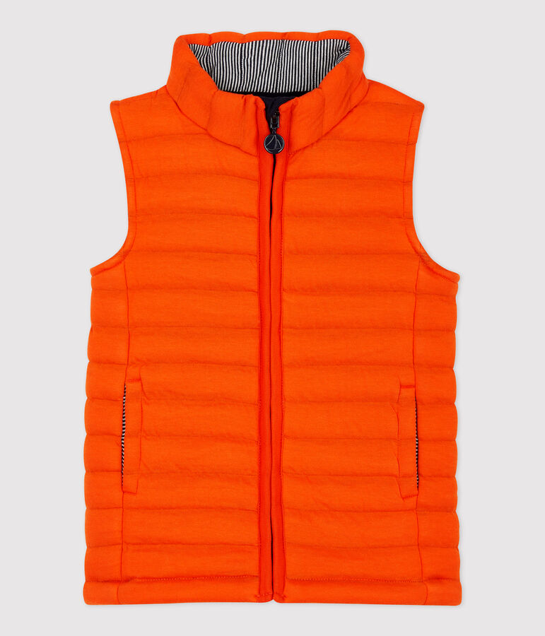 Unisex Children's Quilted Tube Knit Jacket orange