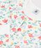 Children's fleece pyjama suit printed with mushrooms white/multicolor