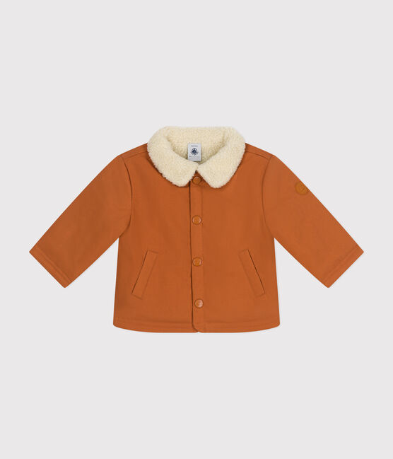 Babies' Sherpa Lined Cropped Jacket ECUREUIL brown