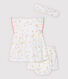 Baby Girls' Sleeveless Organic Cotton Poplin Dress with Bloomers and Headband