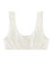 Girls' Padded Crop Top MARSHMALLOW white