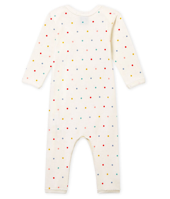 Baby Girls' Ribbed Long-Legged Bodysuit MARSHMALLOW white/MULTICO white