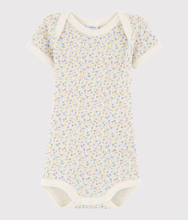 Baby Girls' Short-Sleeved Bodysuit white/multicolor