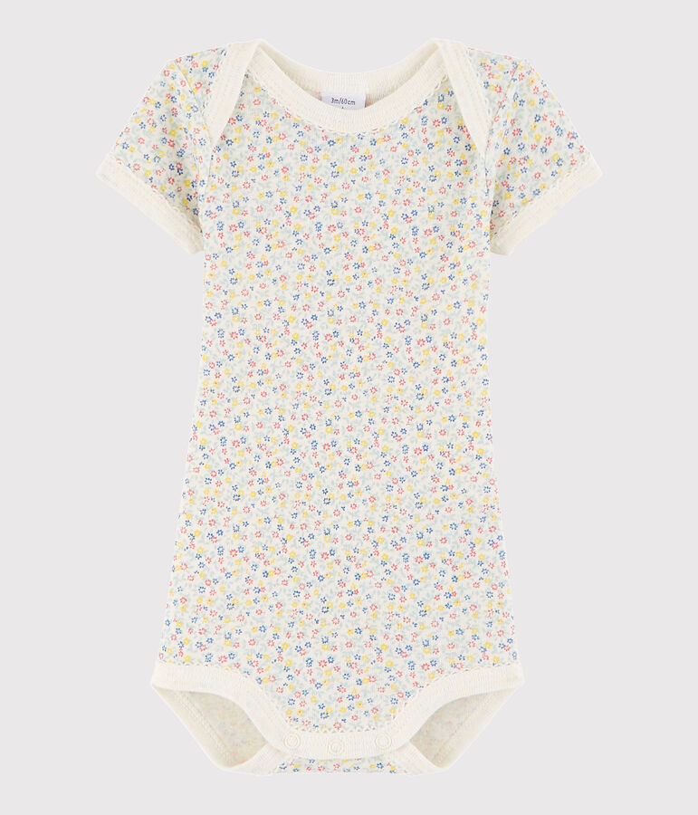 Baby Girls' Short-Sleeved Bodysuit white/multicolor