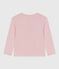 Children's long-sleeved plain cotton T-shirt JOLI pink
