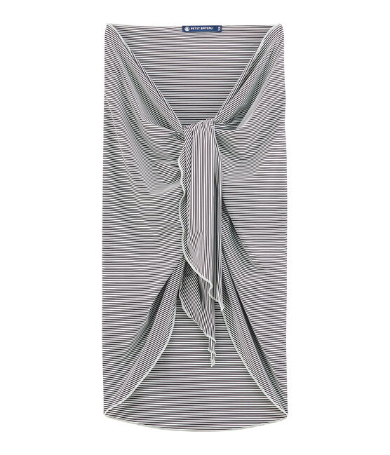 Women's wrap-around skirt ABYSSE blue/LAIT white