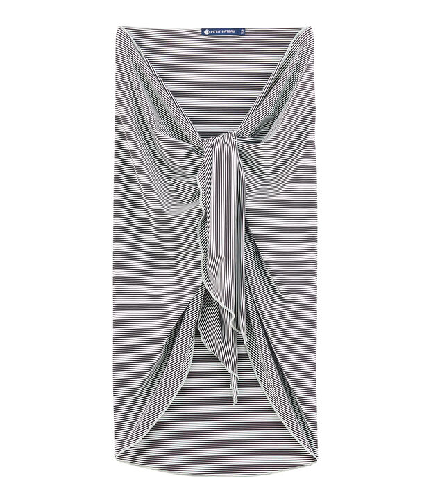 Women's wrap-around skirt blue/white