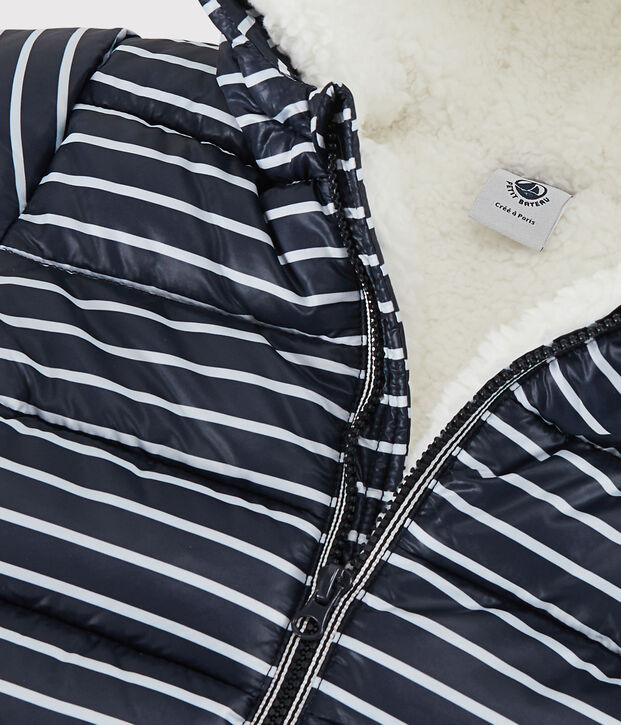 Babies' Quilted Down Jacket blue/white