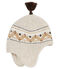 Baby boy's hat in knit jacquard CREAMY CHINE beige