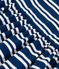 Girls' Stripy Short-Sleeved Cotton Dress MEDIEVAL blue/MARSHMALLOW white