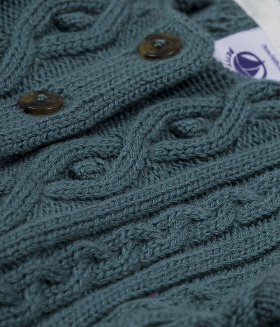 Cable-knit cardigan Atlantic blue