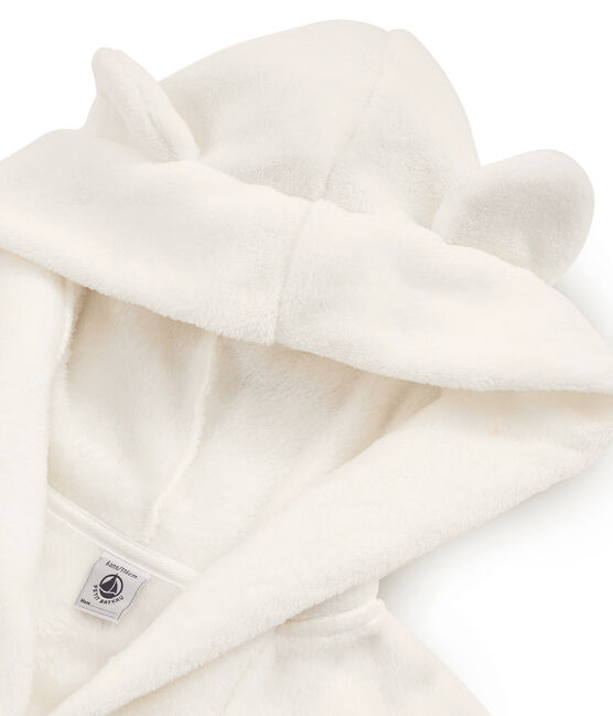 Boys' Fleece Dressing Gown MARSHMALLOW white