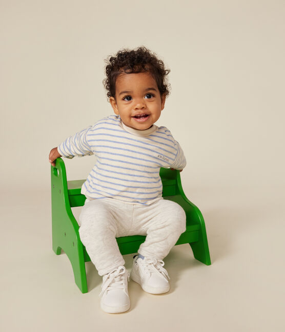 Babies' long-sleeved tube it T-shirt AVALANCHE white/SKY CHINE