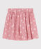 Children's floral cotton skirt CHARME pink/MARSHMALLOW white