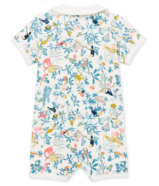 Baby Girls' cotton shortie white/multicolor