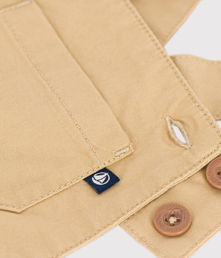 Babies' Serge Dungaree Shorts beige