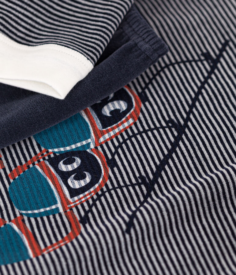 Children's Unisex Velour Pyjamas SMOKING blue/MARSHMALLOW white