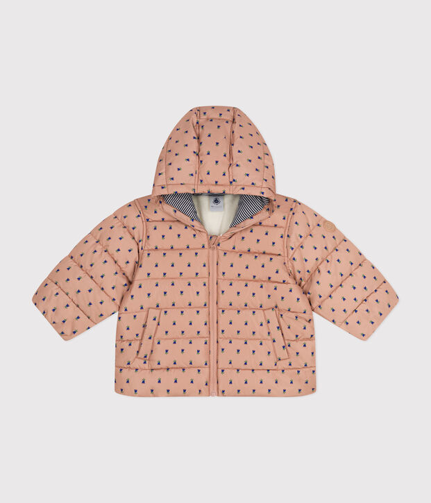 Babies' Patterned Puffer Jacket beige/multicolor