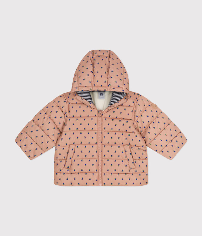 Babies' Patterned Puffer Jacket beige/multicolor