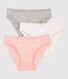 Girls' Star Print Cotton Briefs - 3-Pack