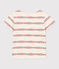 Girls' Short-Sleeved Cotton T-Shirt AVALANCHE white/MULTICO