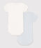 Babies' Short-Sleeved Pinstriped Cotton Bodysuits - 2-Pack variante 1