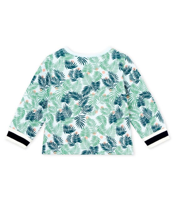 Baby girls' printed knit cardigan BOCAL blue/MULTICO white