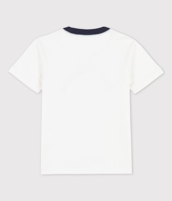 Boys' Short-Sleeved Cotton T-Shirt MARSHMALLOW white