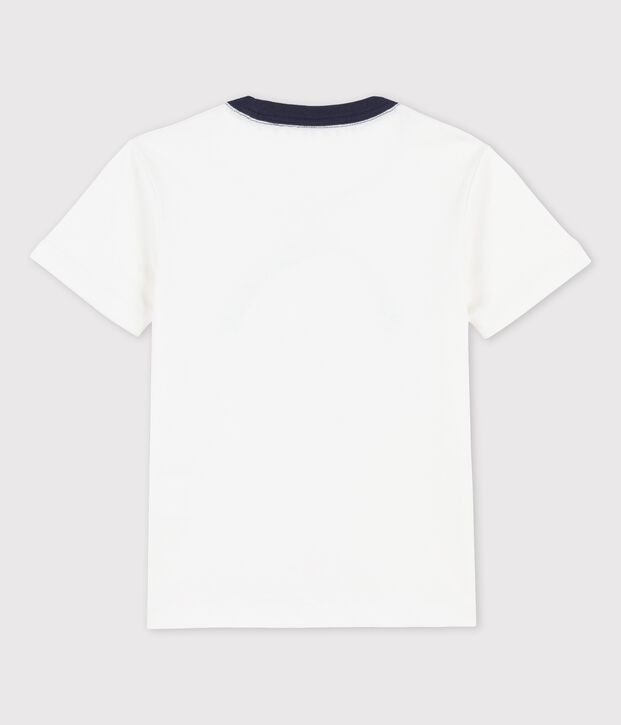 Boys' Short-Sleeved Cotton T-Shirt white