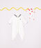 Babies' velour pyjama suit with a sailor collar MARSHMALLOW white