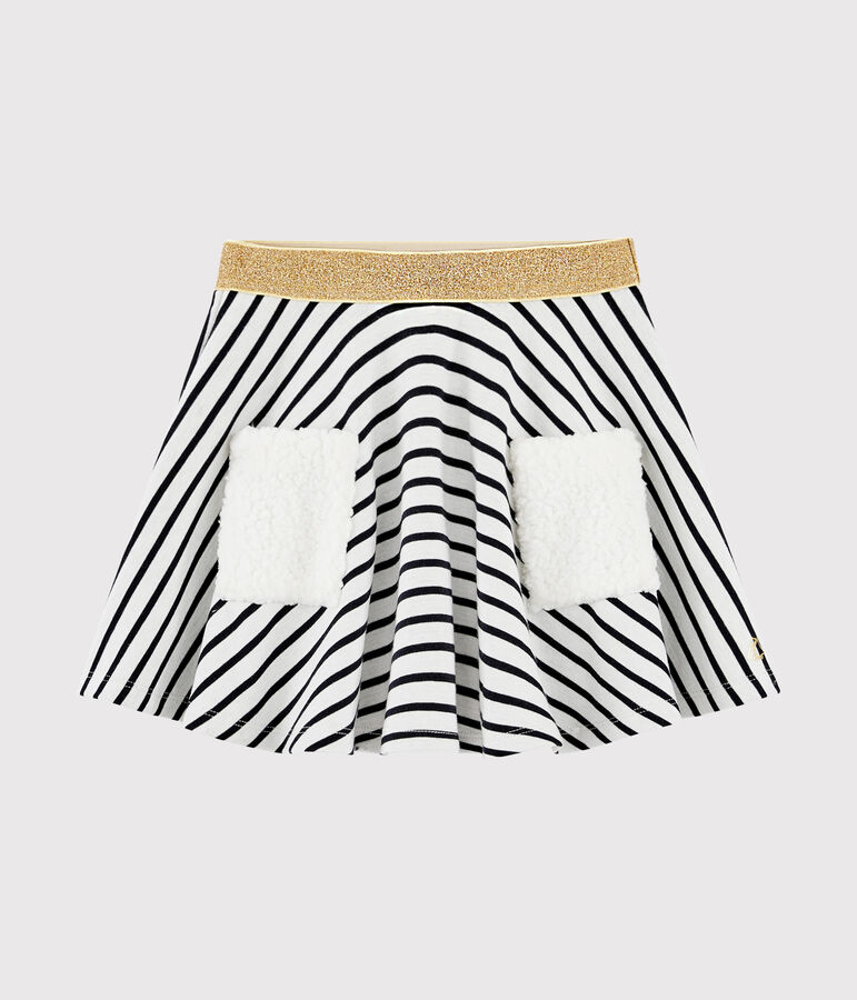 Girls' Skirt MARSHMALLOW white/SMOKING blue