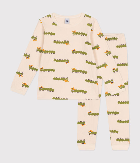 Children's Cotton Animal Print Pyjamas AVALANCHE white/MULTICO