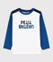 Boys' Jersey T-shirt MARSHMALLOW white/MAJOR blue