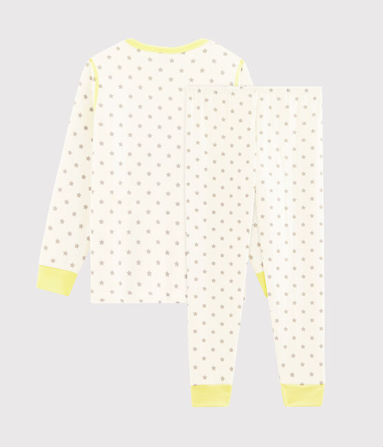 Boys' Tube Knit Pyjamas MARSHMALLOW white/GRIS grey