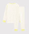 Boys' Tube Knit Pyjamas MARSHMALLOW white/GRIS grey