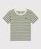Boys' Stripy Lightweight Jersey T-shirt CROCO green/AVALANCHE